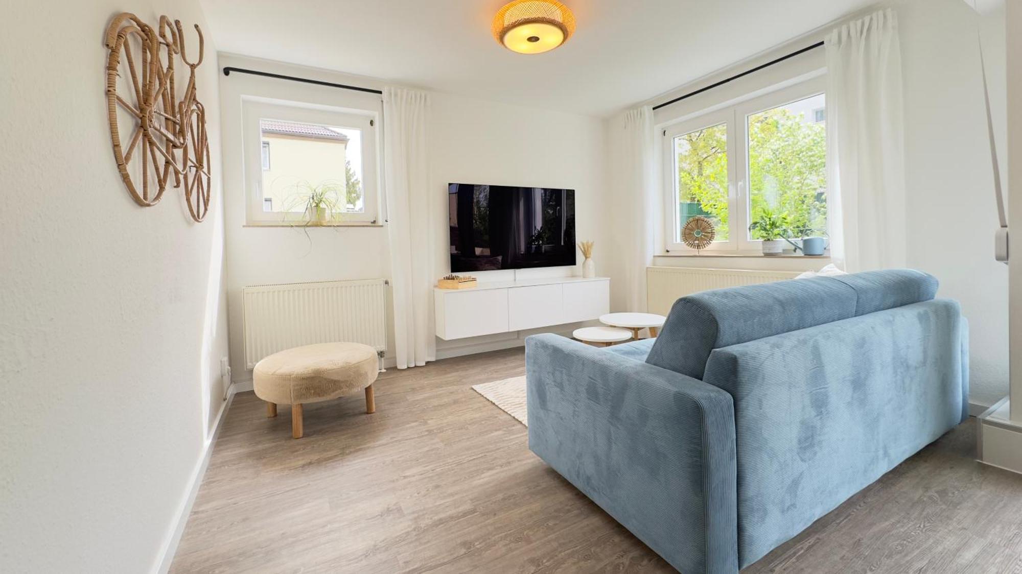 Fewo Am Park - 4P, Boxspringbett, Balkon, Smarttv, Gesundbrunnen, Familienfreundlich Halle  Exterior foto